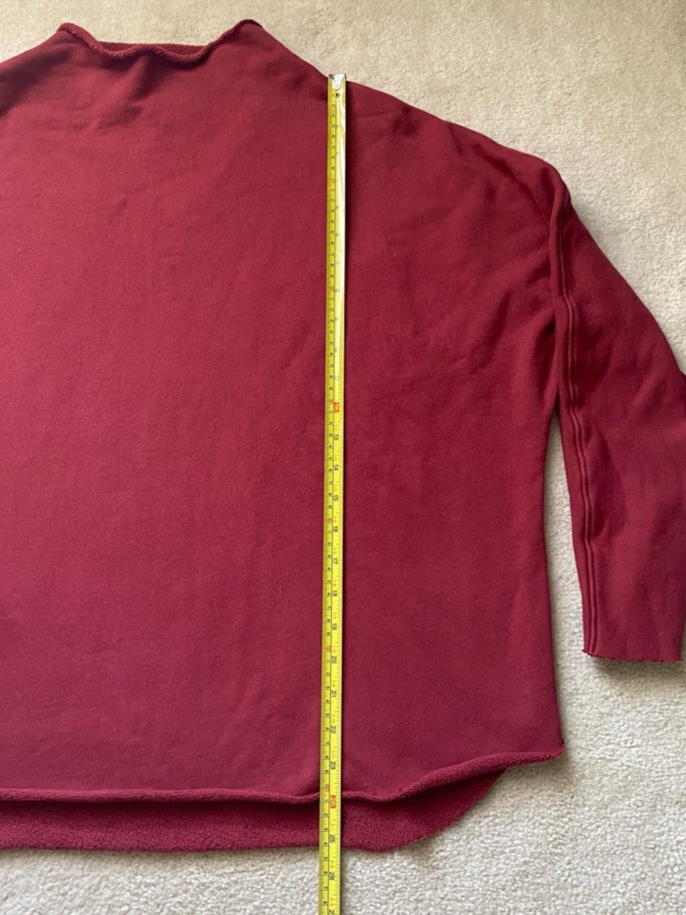 Frank & Eileen Anna Long-Sleeve Funnel Neck Triple Fleece Capelet Medium Red - Picture 8 of 9